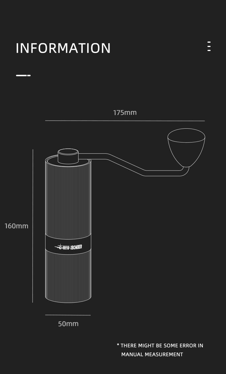 MHW-3BOMBER Racing M1 Manual Grinder - O'Coffee Club Lifestyle Store (543046-W / 200101007290)
