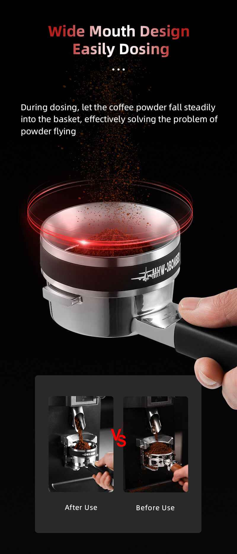 MHW-3Bomber Yu Series Magnetic Dosing Funnel 58mm