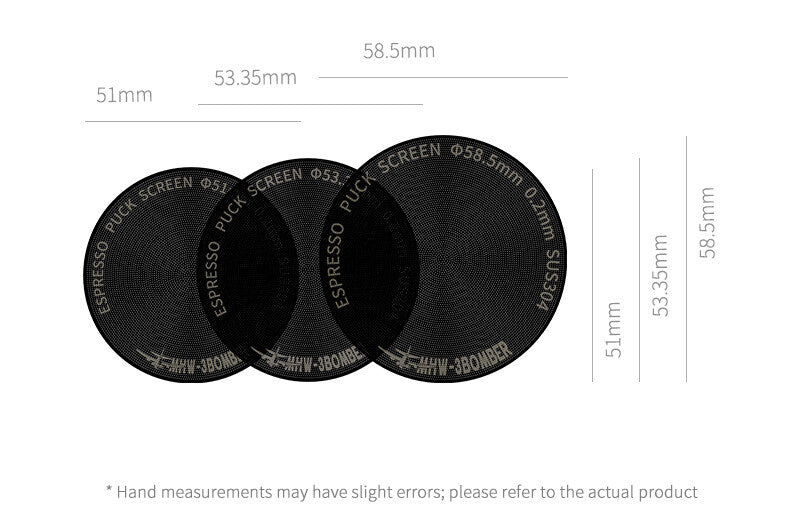 MHW-3Bomber Espresso Puck Screen 58mm