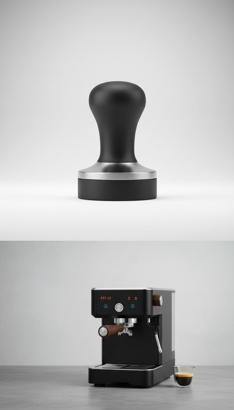 Matte-black barista tamper tool O'Coffee Club Lifestyle Store (543046-W / 200101007290)