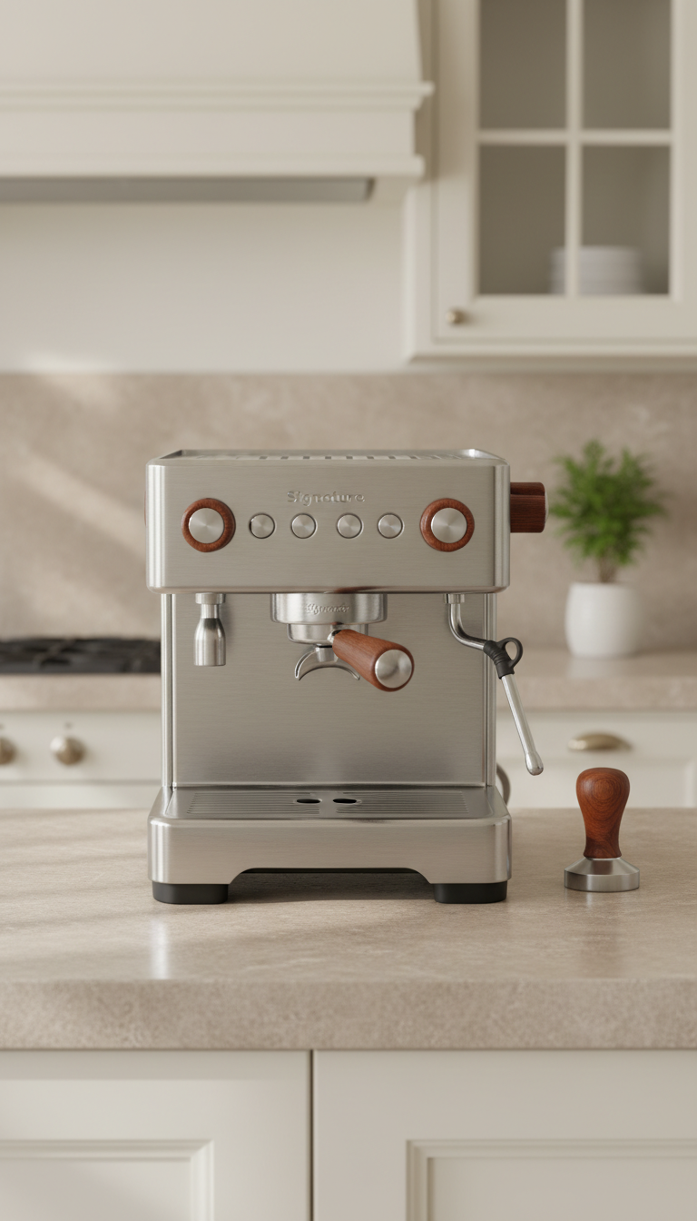 Semi-automatic espresso machine brushed stainless steel O'Coffee Club Lifestyle Store (543046-W / 200101007290)