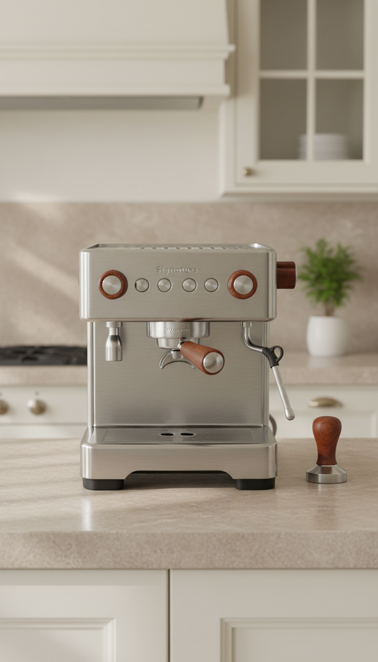 Semi-automatic espresso machine brushed stainless steel O'Coffee Club Lifestyle Store (543046-W / 200101007290)
