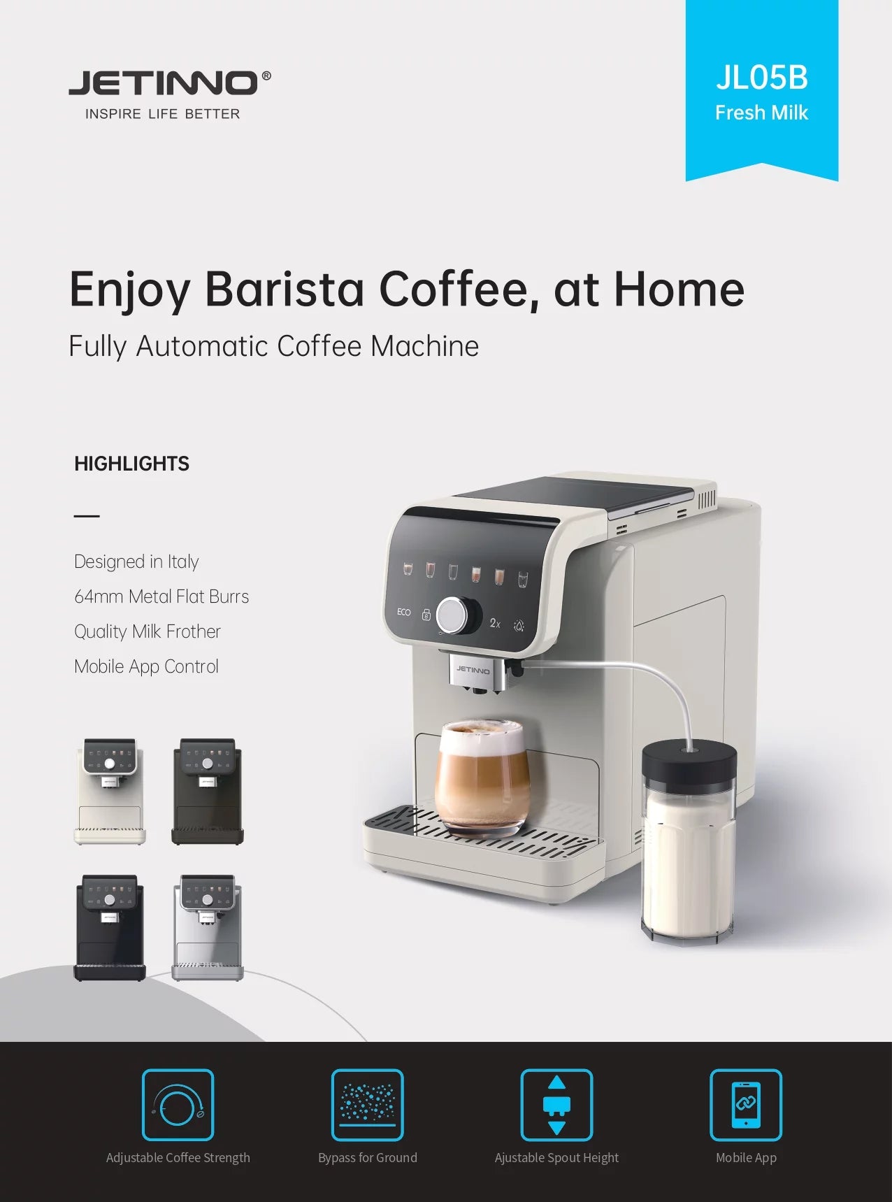 JL05B Fresh Milk Coffee Machine O'Coffee Club Lifestyle Store (543046-W / 200101007290)