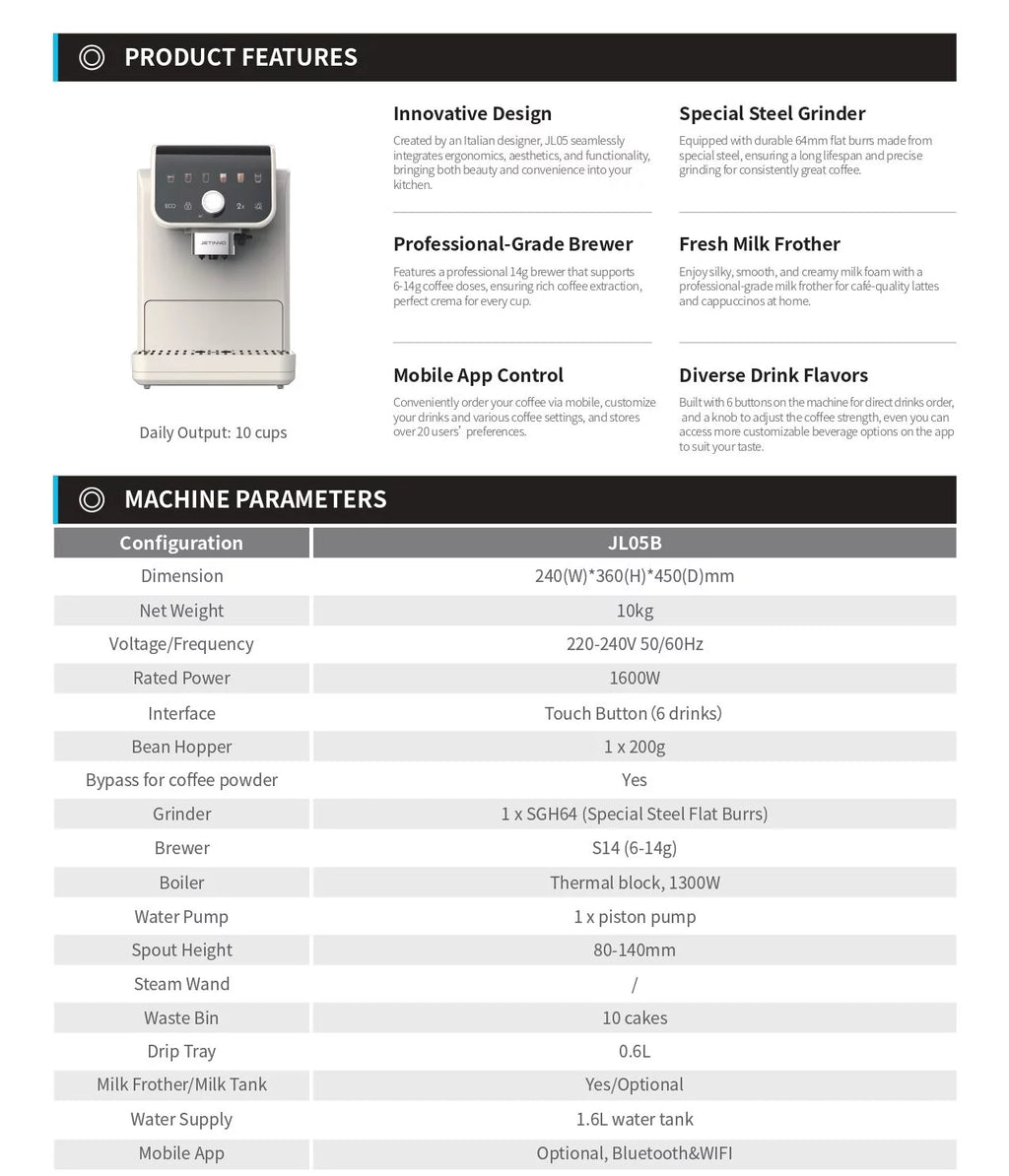 JL05B Fresh Milk Coffee Machine O'Coffee Club Lifestyle Store (543046-W / 200101007290)