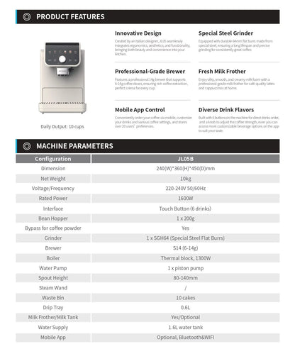 JL05B Fresh Milk Coffee Machine O'Coffee Club Lifestyle Store (543046-W / 200101007290)