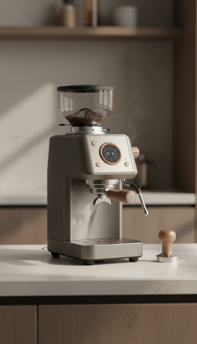 Digital coffee grinder matte alloy finish O'Coffee Club Lifestyle Store (543046-W / 200101007290)